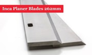 Inca Planer Blades Knives Resharpenable 262 long with 6 Slots - 1 Pair