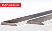 Inca Planer Blades Knives 220mm Long without Slots - 1 Pair