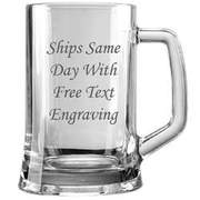 Engraved Glass Tankard